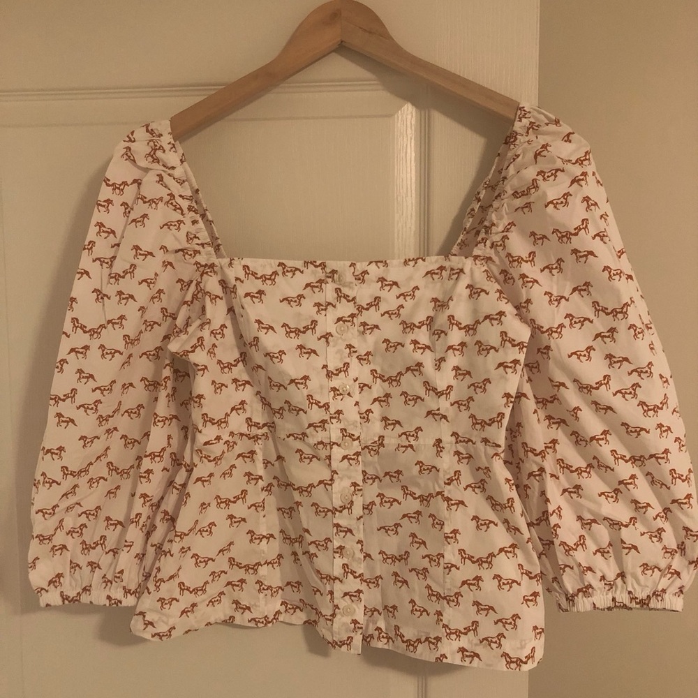 Little Moon Blouse | Horse Print